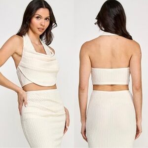 Cream Halter Top